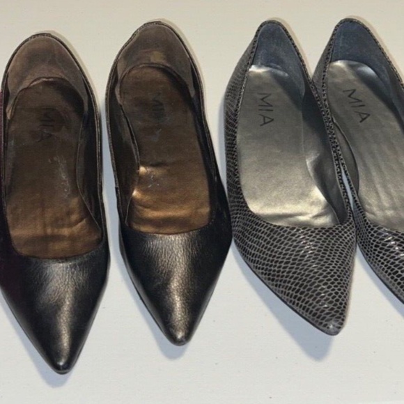 Share MIA Pointed Toe Stylish Flats Genuine Leather for Women Size 9.5/10 SET - Picture 5 of 16